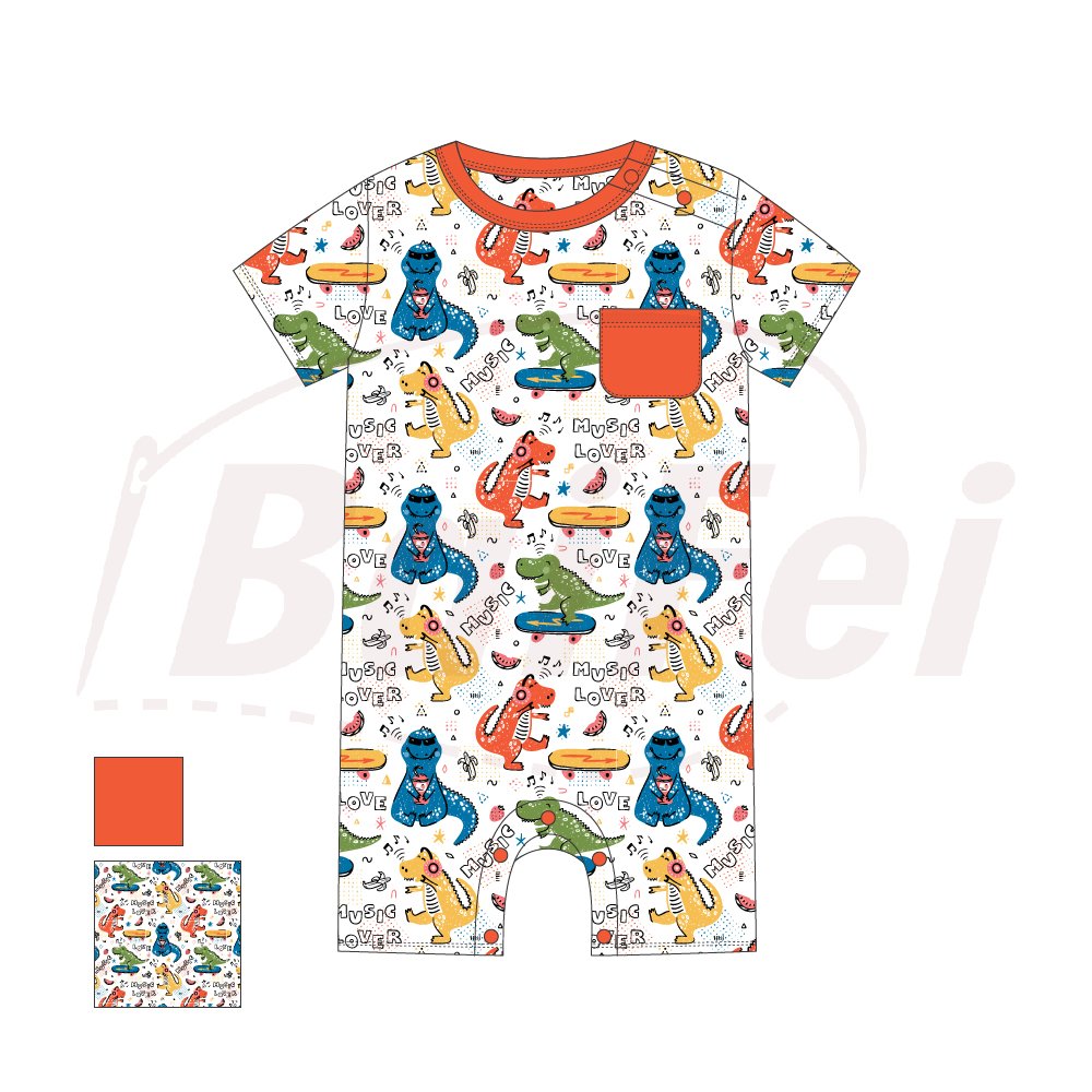 wholesale custom new born bamboo baby clothes baby bamboo double zipper romper jumpsuit wholesale baby rompers