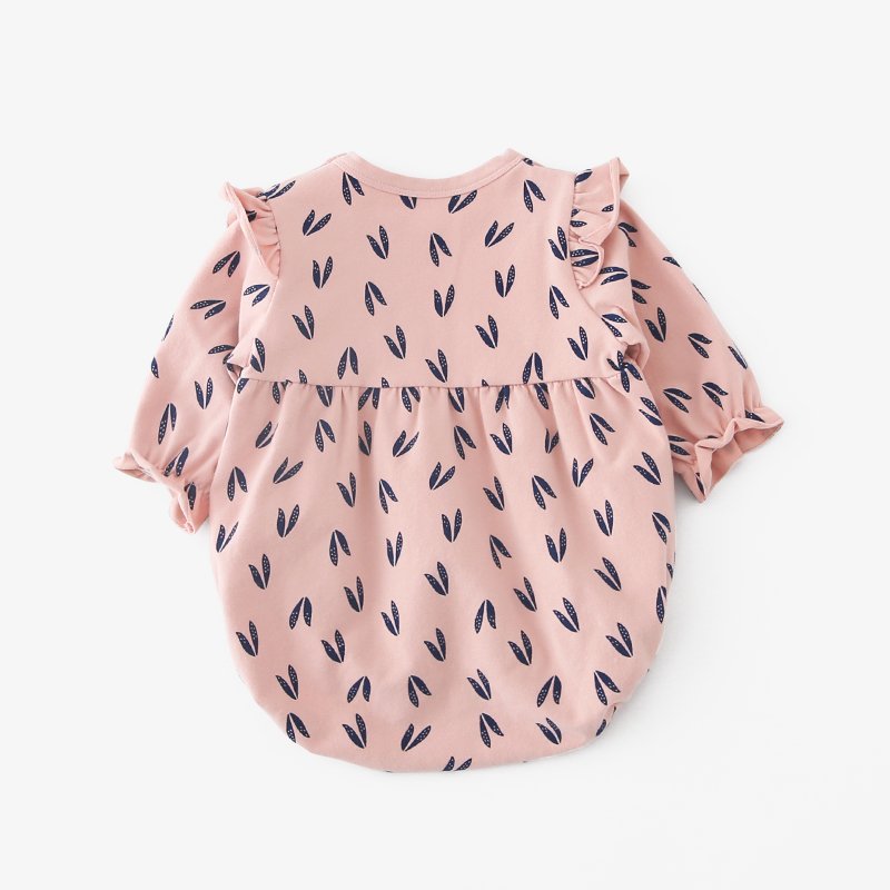 Boutique newborn baby clothes with lantern sleeves ear of wheat design baby clothes body baby jumpsuit body with panty-hose