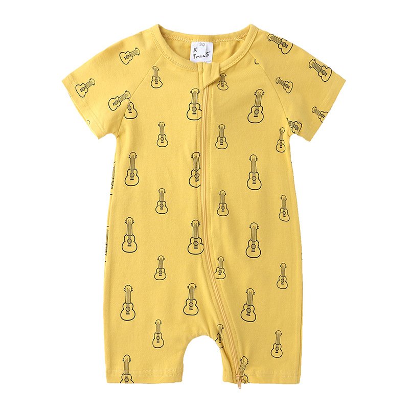 Baby summer Short sleeve jumpsuit double zip Cotton Baby rompers for baby boy girl