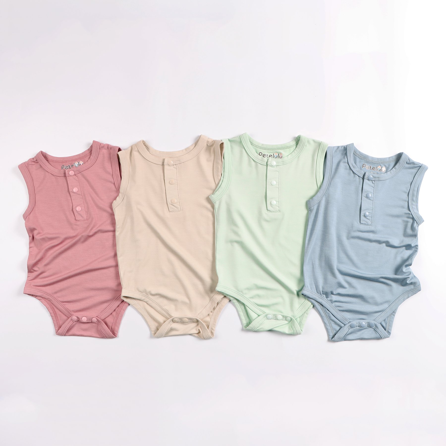 Factory Price Orgainc Bamboo Fiber Baby Romper Wholesale Baby Clothes Unisex Sleeveless Baby O nesie