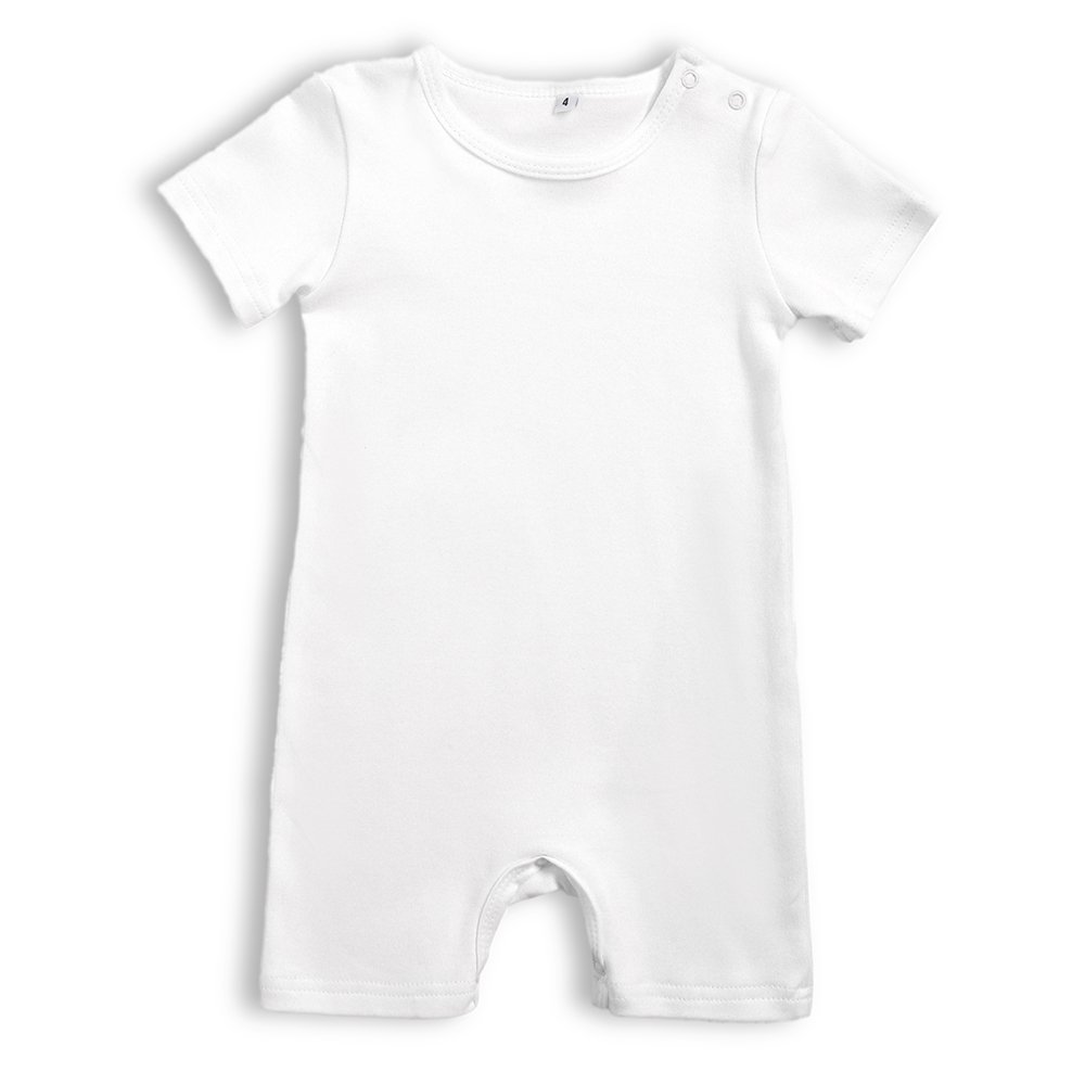 Wholesale cotton children clothes monogram kids onesies set blank color baby romper