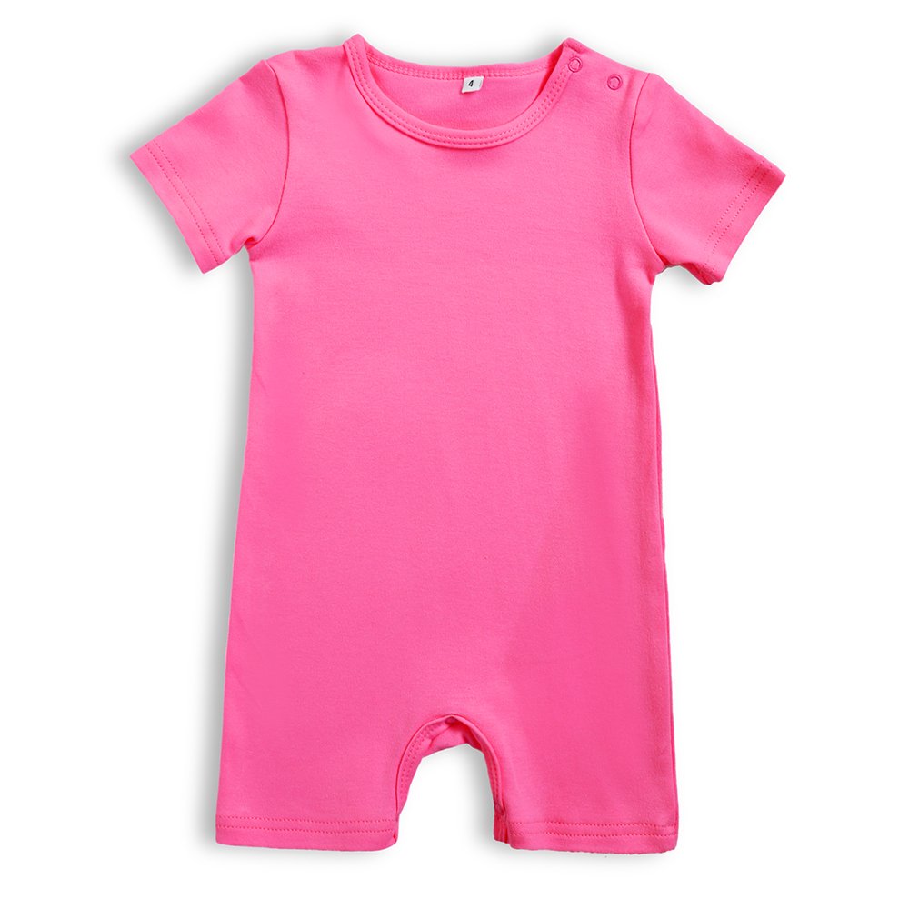 Wholesale cotton children clothes monogram kids onesies set blank color baby romper