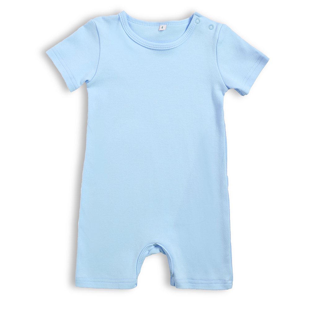 Wholesale cotton children clothes monogram kids onesies set blank color baby romper