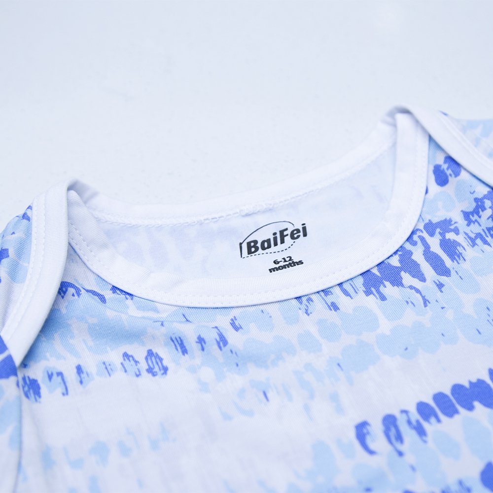 Organic Cotton Baby Romper Bodysuit Custom Printed Bamboo Magnetic Long Sleeve Onesie Sleepwear Snap Button Closure