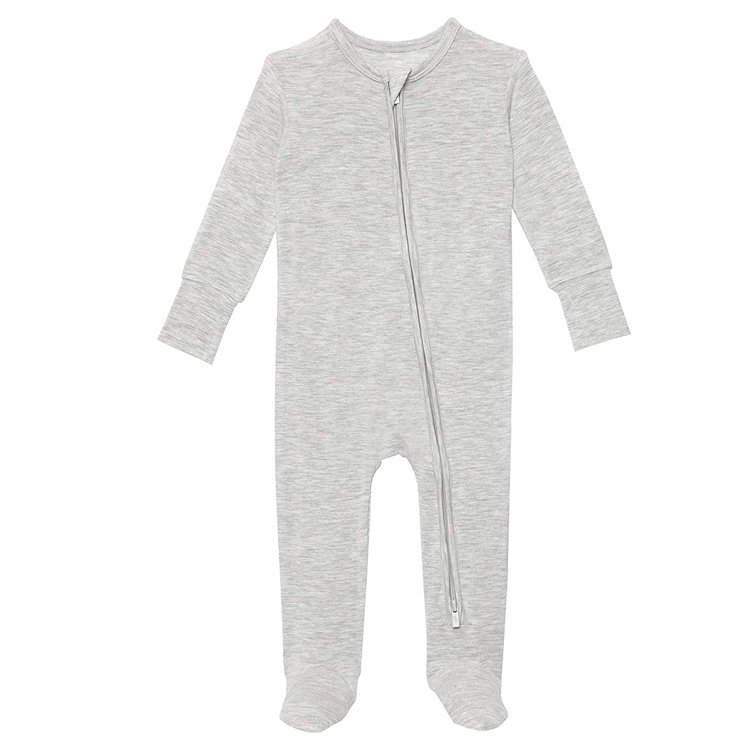 Custom Print Baby Sleepsuit Long Sleeve Winter Baby Onesie Bamboo Zipper Pajamas Romper