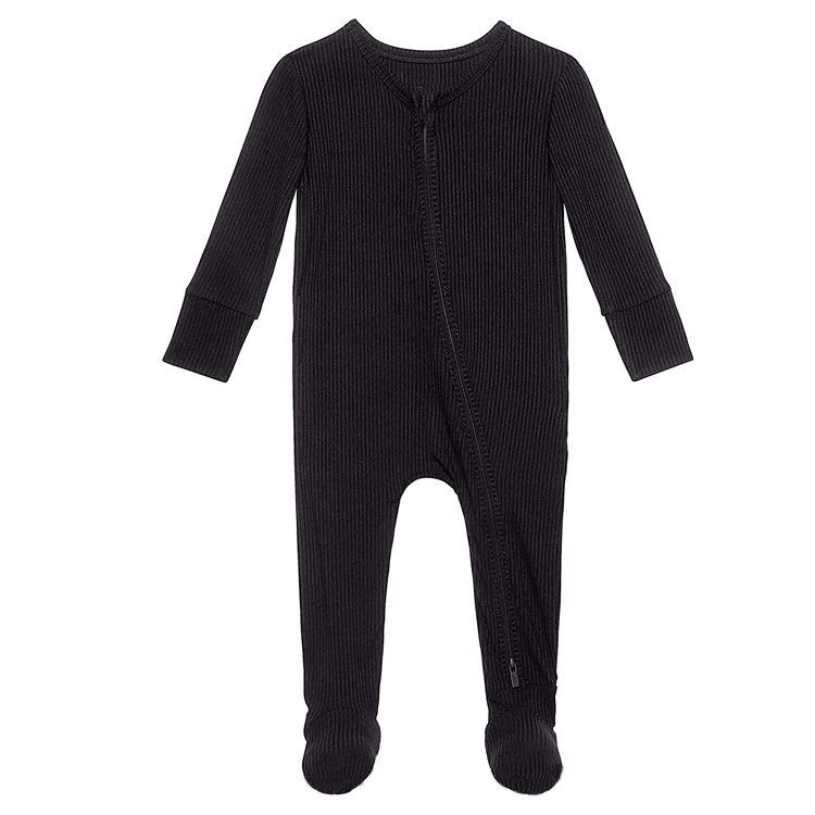 Custom Print Baby Sleepsuit Long Sleeve Winter Baby Onesie Bamboo Zipper Pajamas Romper