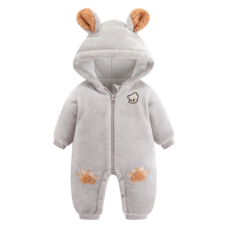 3-24m Thickened Zipper Hood Animal Baby Romper 6 Style Long Sleeve Baby Rompers Animal Design Newborn Outdoor Clothing