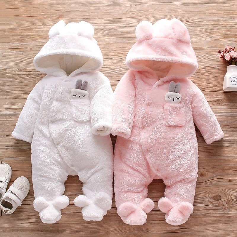 High quality wholesale low price Organic Cotton New Born Baby Winter warmth Clothes Rompers 0-12 months kids clothes