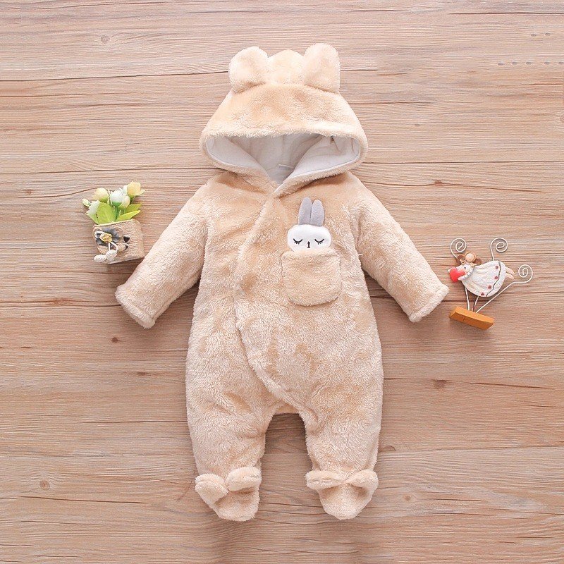 High quality wholesale low price Organic Cotton New Born Baby Winter warmth Clothes Rompers 0-12 months kids clothes