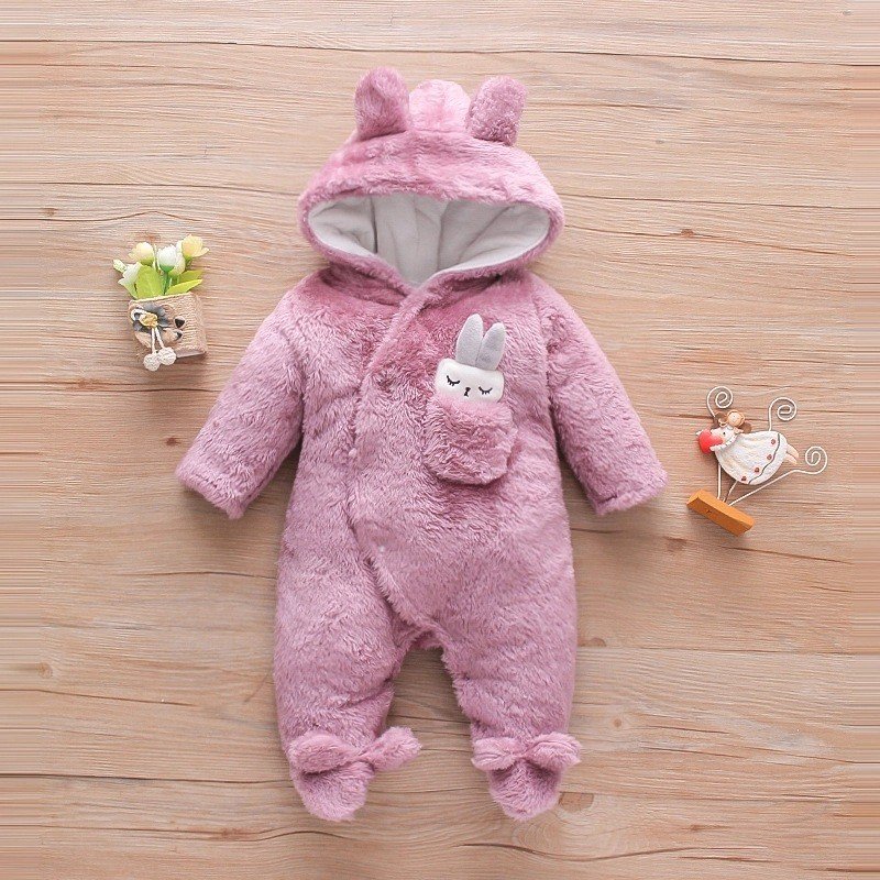 High quality wholesale low price Organic Cotton New Born Baby Winter warmth Clothes Rompers 0-12 months kids clothes