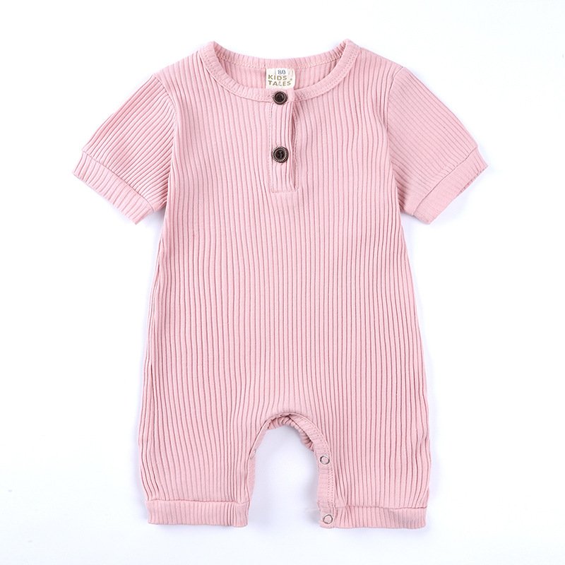 Custom 100% organic cotton baby romper infant onesie ribbed toddler jumpsuits cotton