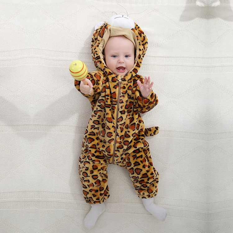 MICHLEY Hooded Winter Rompers Long Sleeve One piece Cosplay Christmas Halloween Baby Girl Jumpsuit