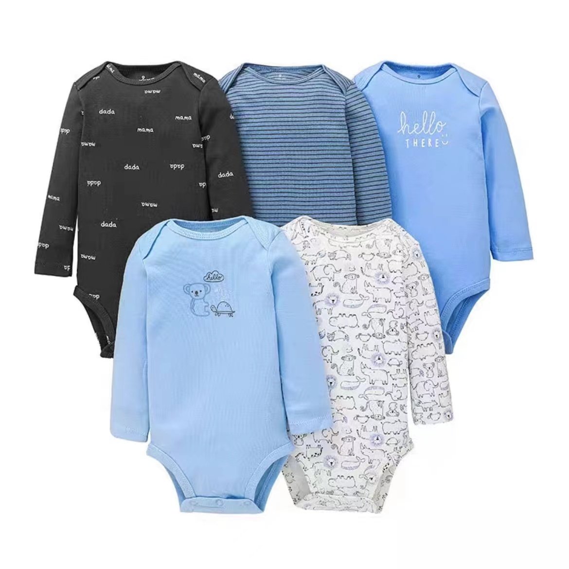 Wholesale 5pcs/pack long sleeve baby wear clothes baby romper