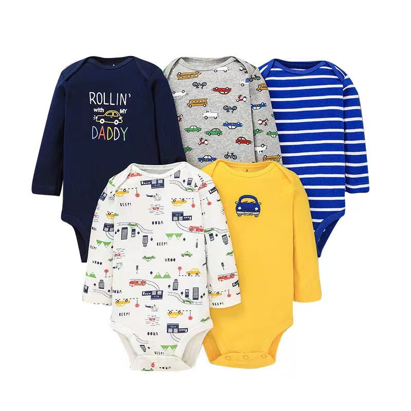 Wholesale 5pcs/pack long sleeve baby wear clothes baby romper