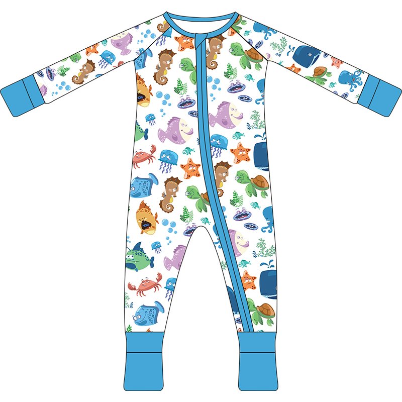 High Quality Organic Bamboo Baby Onesie Custom Print Bamboo Baby Clothes Romper Toddler Kid Baby Bamboo Sleeper