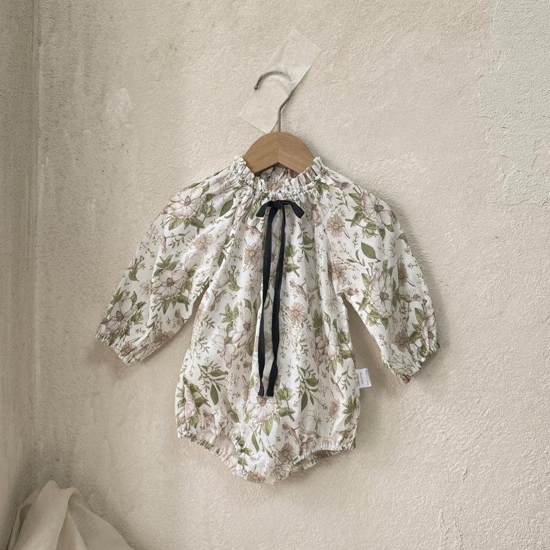 New Born Baby Clothes Bow Tie Elegant Autumn Clothes Solid Color Clothes Baby Romper