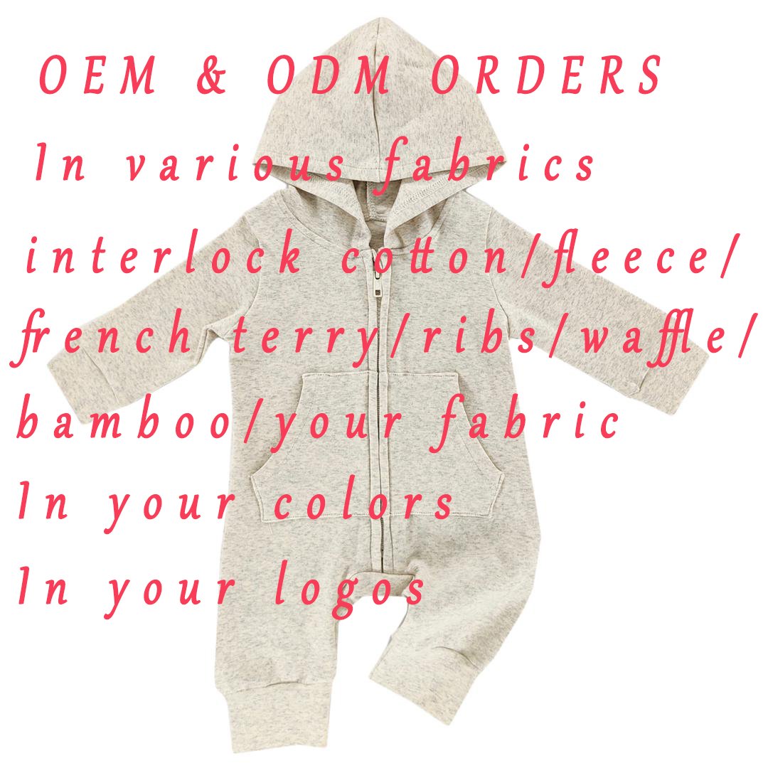wholesale Baby Rompers Newborn infant Sleepers Baby Clothes Toddler One Piece Zip Up Hoodie Romper