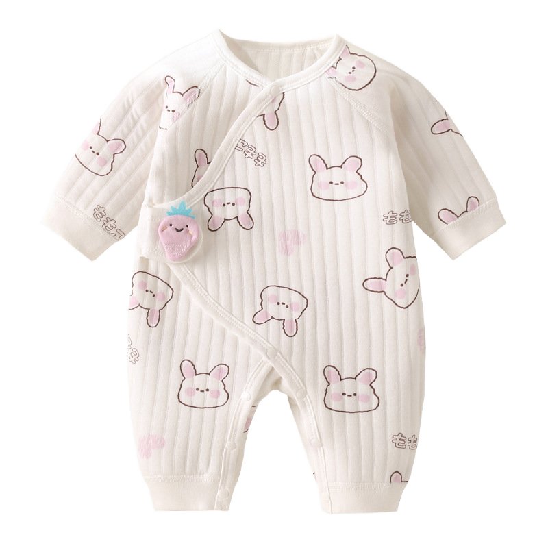 Unisex Spring Newborn Baby Romper Casual Solid Color Pajamas with Snap Button Closure Cute Bodysuit for Infant Boys and Girls