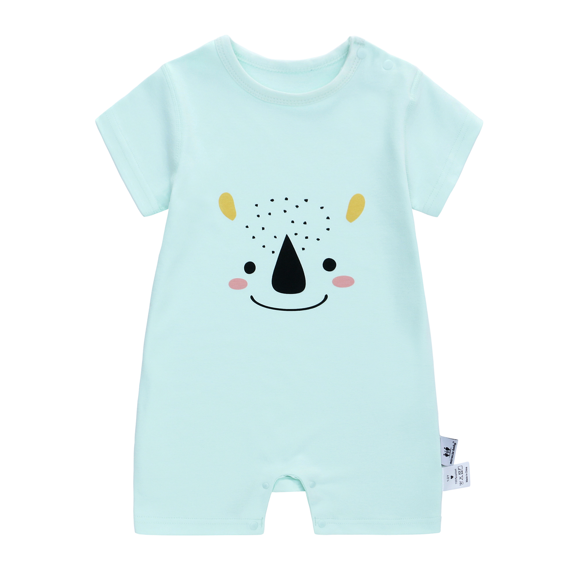 Wholesale 100% Cotton Newborn Baby Romper Short Sleeve Bodysuit Cute Printed Breathable Boys and Girls onesies baby clothes