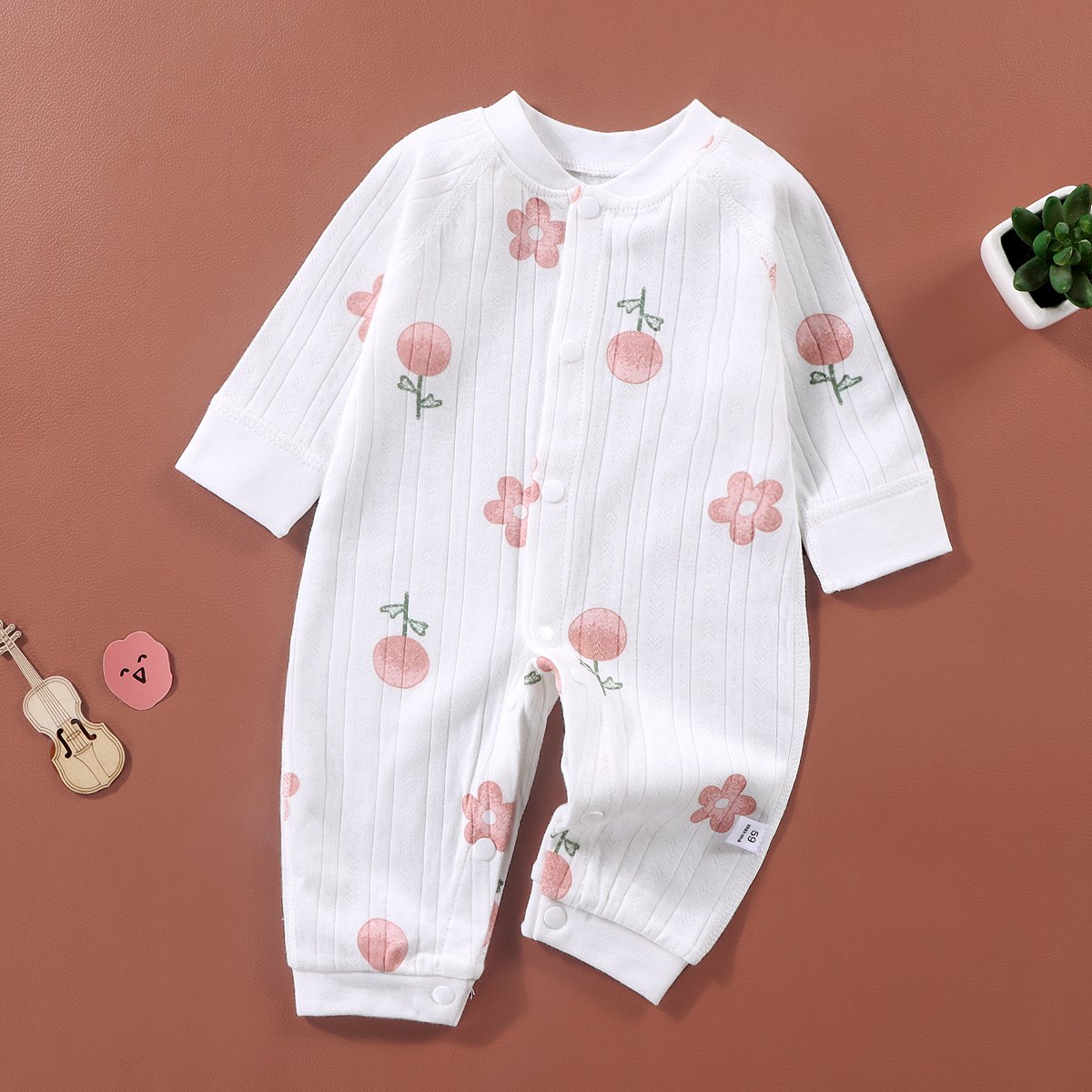 Newborn Cotton Bodysuit Infant Long Sleeve Cotton One Piece Baby Short Sleeve Romper Cotton Baby Onesie Newborn