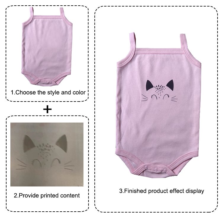 Custom Newborn Girls Clothes Toddler Bodysuit Summer Sleeveless Cotton Baby Rompers for Infant