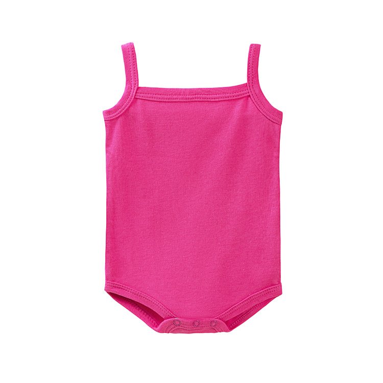 Custom Newborn Girls Clothes Toddler Bodysuit Summer Sleeveless Cotton Baby Rompers for Infant