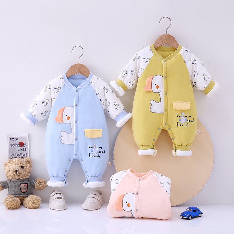 Wholesale baby jumpsuit infant clothing Baby Romper Newborn Clothes Snap Button winter customization