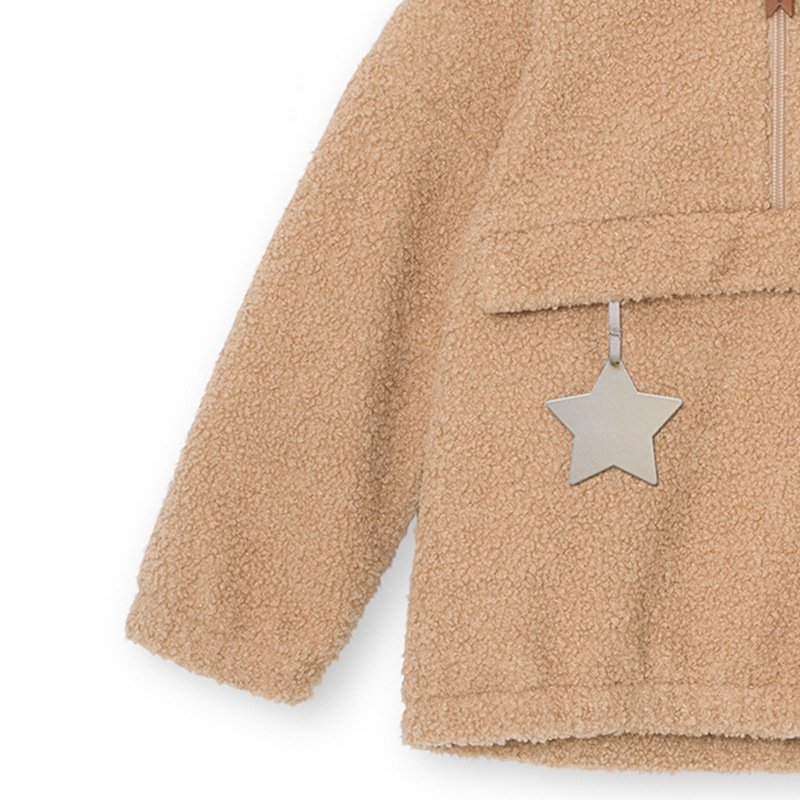 Children's teddy composite wool hooded coat autumn and winter new warm men's and women's baby outing clothes
