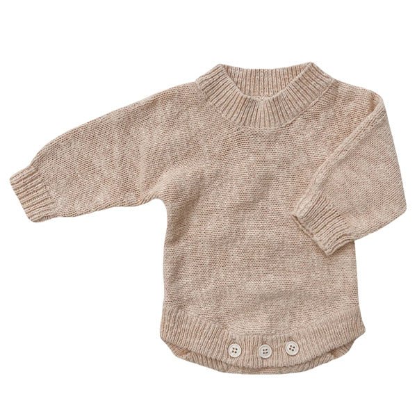 Custom Long Sleeves Infant Knitwear Newborn Jumpsuits Romper Cotton Knitted Baby Girl Ruffle Romper