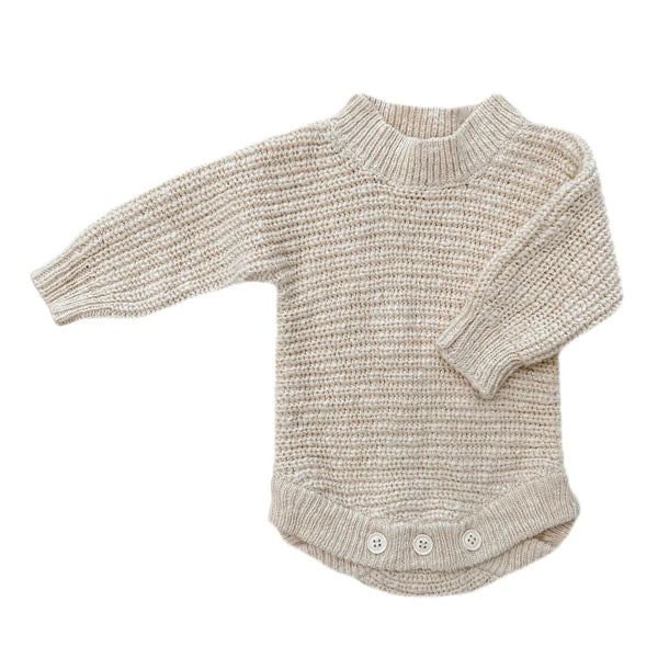 Custom Long Sleeves Infant Knitwear Newborn Jumpsuits Romper Cotton Knitted Baby Girl Ruffle Romper