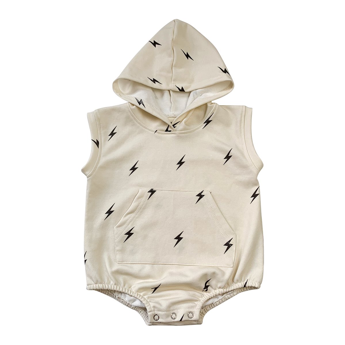New Arrival French terry lightning pattern short sleeve simple baby rompers for summer