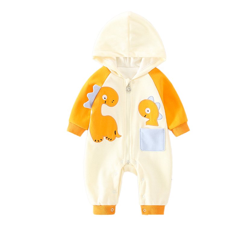 Pure Cotton Class A Baby Jumpsuit Spring Autumn New Set With Zipper Closure Cartoon Climbing Suit For Children Men Women Babies