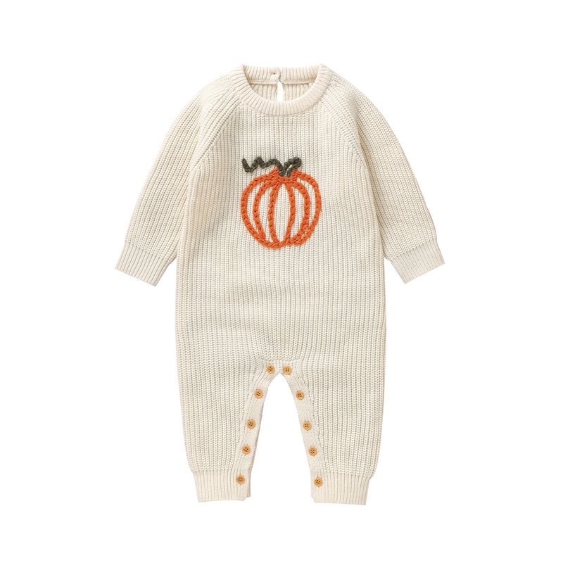 2024 mimixiong newborn Halloween Pumpkin Pattern baby rompers clothing jumpsuits babies Rompers clothing