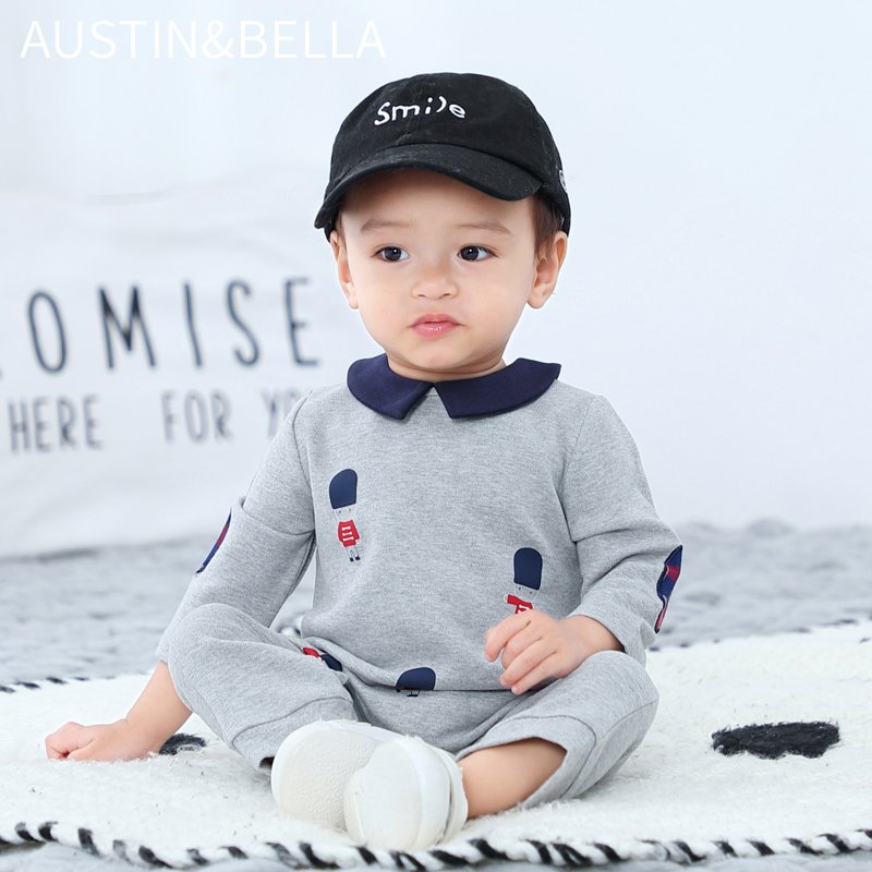 AustinBella/wholesale boutique high quality baby boys clothes romper 100% cotton babies clothing toddler clothing