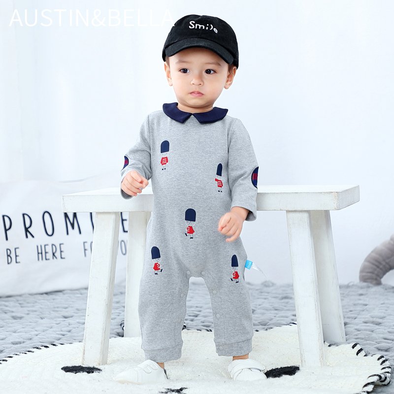 AustinBella/wholesale boutique high quality baby boys clothes romper 100% cotton babies clothing toddler clothing