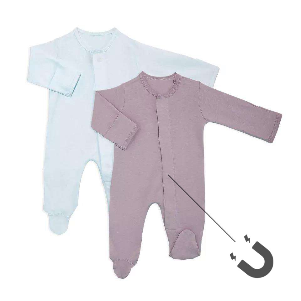 GDTEX Custom Bamboo fiber Magnetic Baby Footie Infant Boys' Girls' Magnetic Bamboo Clothes toddler clothes Baby Romper Pajamas