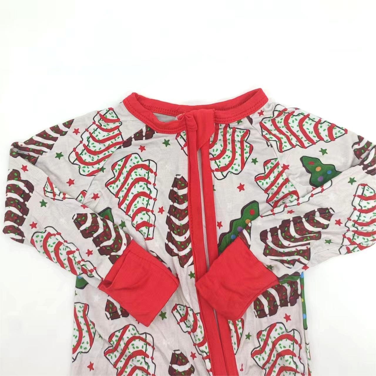 New arrival Christmas tree design children jumpsuit little cute printed baby romper
