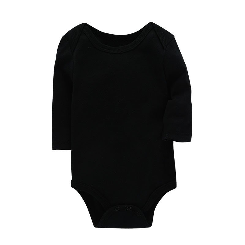 solid long sleeve 100% cotton baby onesie cotton romper for newborn