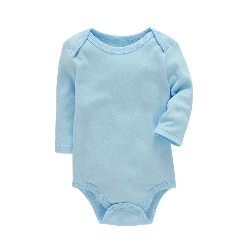 solid long sleeve 100% cotton baby onesie cotton romper for newborn