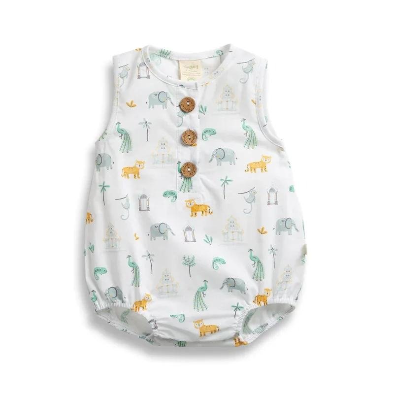 100%Organic Cotton Toddler Infant Boys Girl knit Newborn Baby Romper Overall Jumper Clothes Jumpsuit Romper