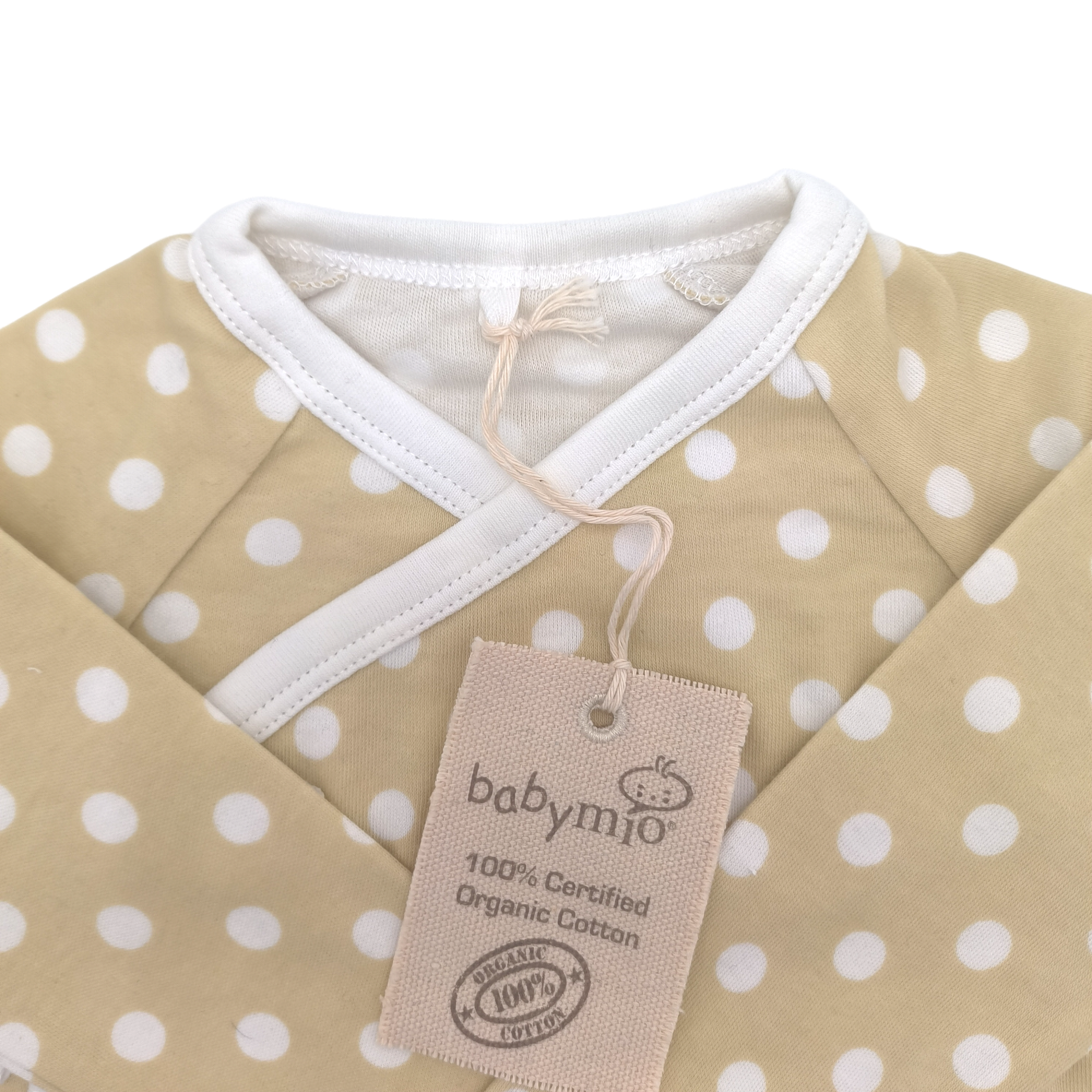Baby Romper Girls Bodysuit Newborn Pajamas in Stock Kids Jumpsuits Babymio Factory Direct Sale Winter Soft Dot Yellow Summer 85g