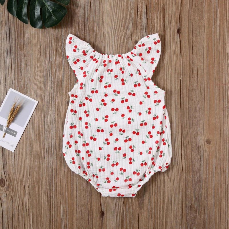 Baby Girls Simple Sleeveless Newborn Jumpsuits Baby Romper Print 0-24 Month Summer 100% Organic Cotton Unisex Baby Onesie 10000