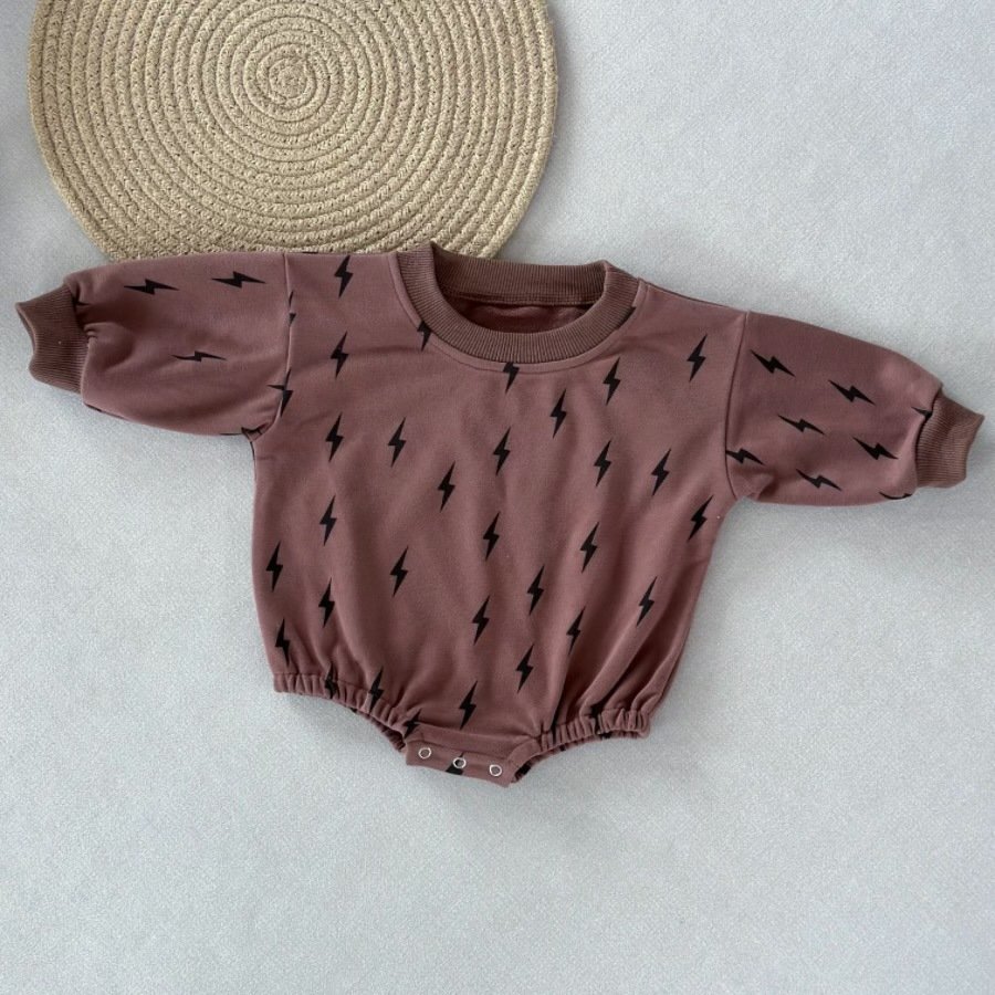 2024 Autumn new product baby romper newborn baby clothes pure cotton printed outerwear fashionable loose baby jumpsuit lbc