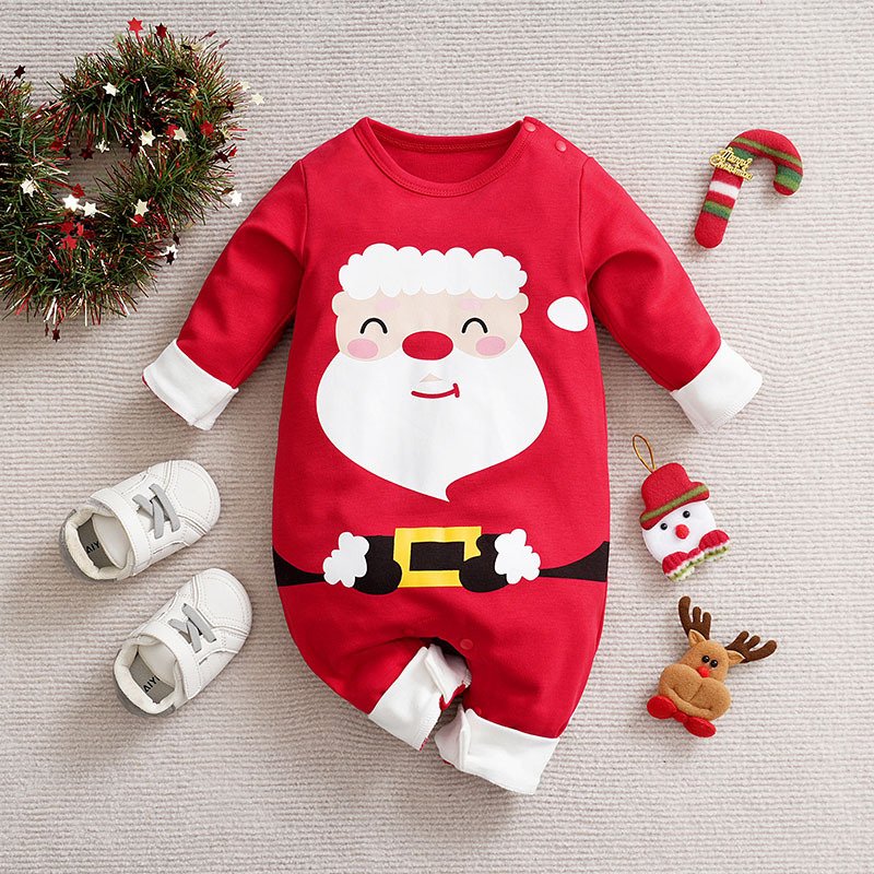 Wholesale Winter Knitted Christmas Baby Rompers Newborn Toddler Sweater Jumpsuits With Babies Santa Hats Clothing Sets
