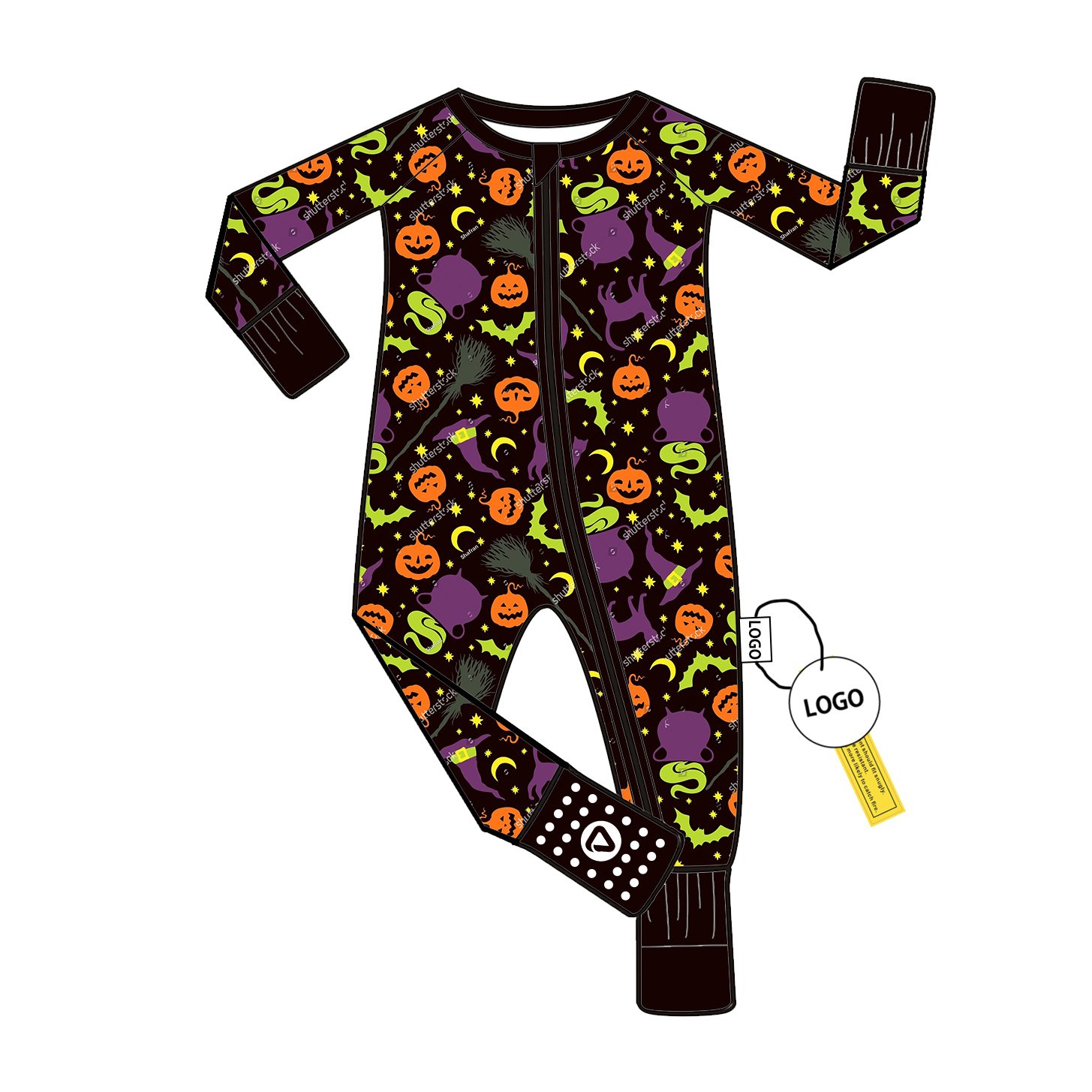 Bamboo Toddler Romper with Folded Feet Sleepwear and Printed Bodysuit for Newborns