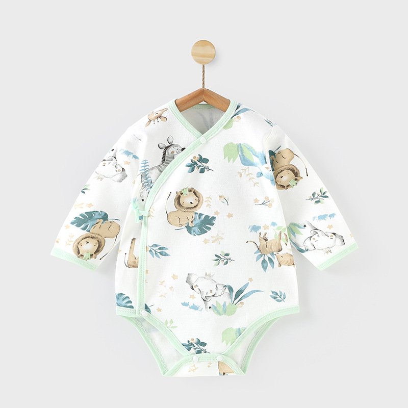Newborn Clothes Double-layer Belly Protective Onesie Baby Spring Autumn 100%Cotton Boneless Newborn Baby Rompers