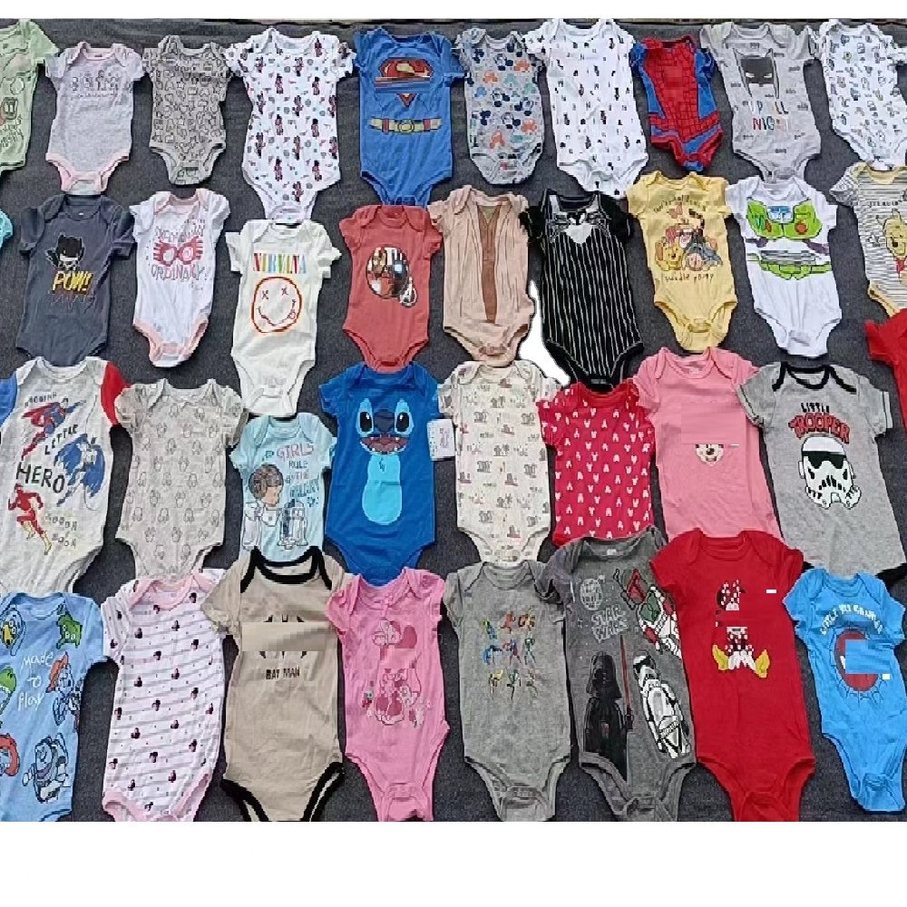 Stock lot Summer Baby Rompers Newborn Baby Boy Girl Romper Short sleeve Jumpsuit Clothes Baby Clothes Overrun surplus stock lots