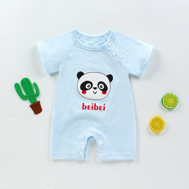 Wholesale Baby Boys And Girls Romper Clothes Newborn Clothes Cotton Short Sleeve OEM Baby Romper
