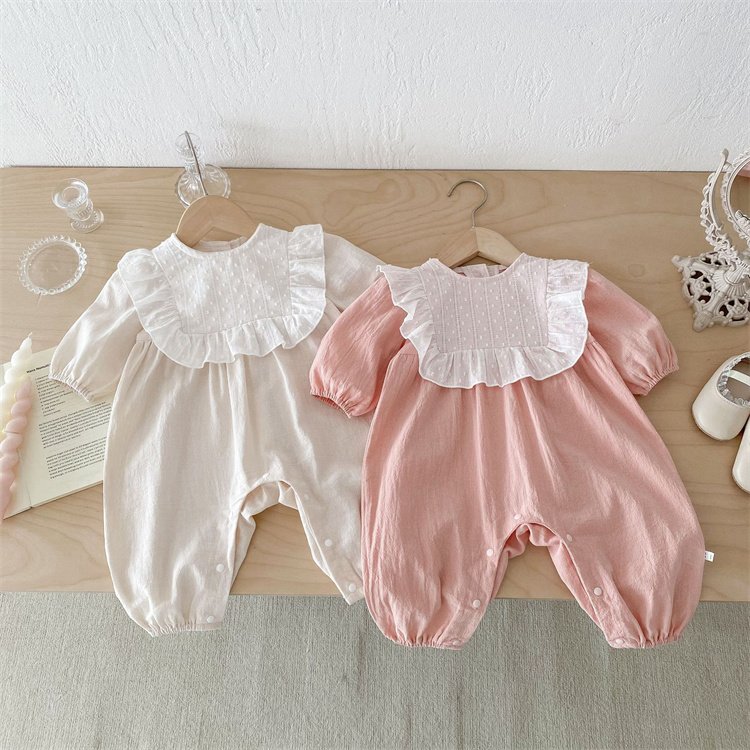 High Quality Infant Cute Cotton Ribbed Romper Toddler Comfortable Soft Baby Rompers