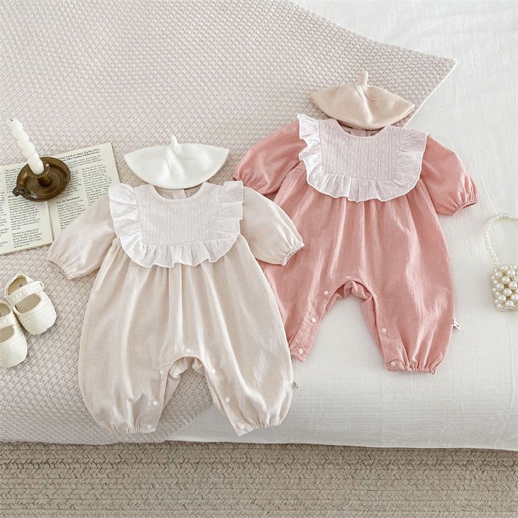 High Quality Infant Cute Cotton Ribbed Romper Toddler Comfortable Soft Baby Rompers